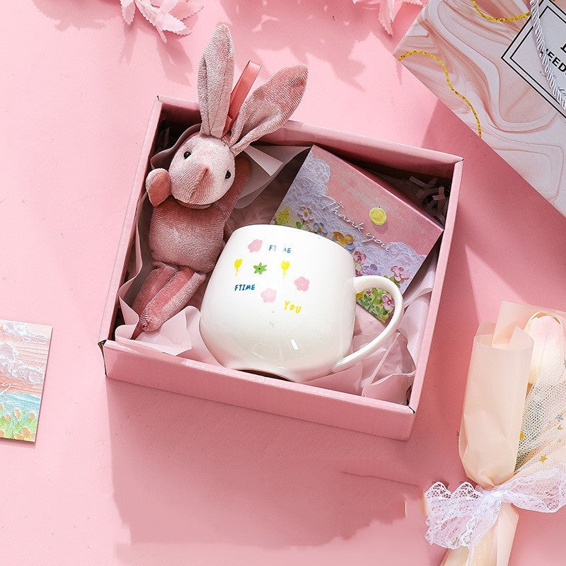 Tuilp Glass Ceramic Cup Girly Heart